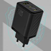 Dudao A29C 65W GaN sienas lādētājs + USB-C kabelis - melns