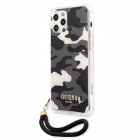 Guess GUHCP12LKSARBK iPhone 12 Pro Max 6.7" melns/melns cietais apvalks Camo kolekcija