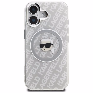 Karl Lagerfeld IML Karl Head Logo MagSafe maciņš iPhone 16 - pelēks