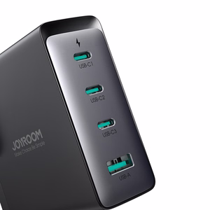 GaN lādētājs UK Joyroom JR-TCG05UK 140W 3x USB-C USB-A + USB-C / USB-C kabelis 240W 1.2m