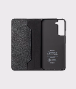 Ringke Folio Signature atverams ādas apvalks Samsung Galaxy S22 + (S22 Plus) melns (FSS118R262)
