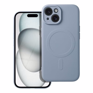 Maciņš Samsung A27 Silicone Mag Cover saderīgs ar MagSafe (kameras aizsardzība) gaiši zils