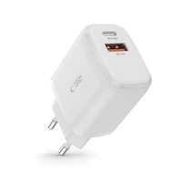Tech-Protect C20W lādētājs USB-C PD 20W / USB-A QC 3.0 - balts