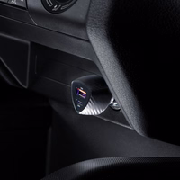 FORCELL F-ENERGY Carbon CC50-1A1C automašīnas lādētājs Type C + USB A PD QC3.0 3A 38W melns