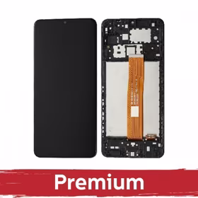 LCD Displejs Saderīgs ar Samsung A125 A12 Melns ar Frame OEM