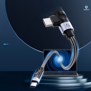 Orico C2C leņķa USB-C–USB-C PD, 100 W kabelis, 0,5 m – melns