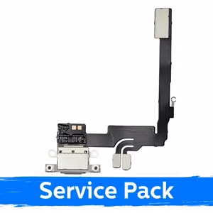 Uzlādes ligzda saderīga ar Apple iPhone 16 Pro ar flex / Black Titanium / (Service Pack)