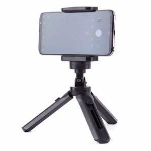 Mini statīva selfiju nūjas turētājs telefonam, kamerai un GoPro, 16-21 cm - melns