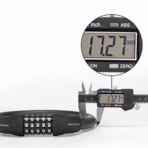 Rockbros RKS870-BK velosipēda slēdzene ar kodu un 85 cm tērauda trosi – melna