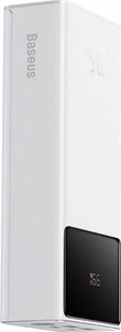Baseus EnerFill FP41 30000mAh 22.5W portatīvais lādētājs ar Baseus Simple USB-A - USB-C 3A 30cm kabeli - balta