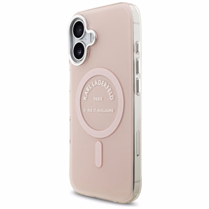 Karl Lagerfeld IML Karl RSG Logo Magnētiskais viedtālruņa apvalks iPhone 17 - rozā