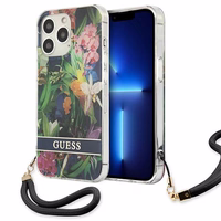 Guess GUHCP13LHFLSB iPhone 13 Pro / 13 6.1" zils/zils cietais apvalks Ziedu Siksniņa