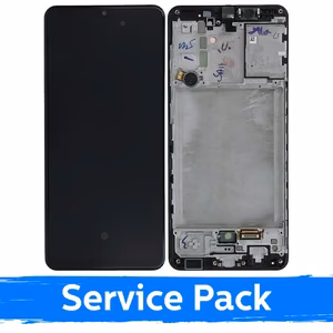 LCD дисплей для Samsung A315 A31 с рамкой чёрный (Service Pack)