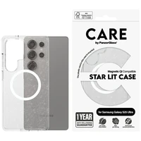 CARE by PanzerGlass Flagship Urban Combat StarLight Balts QI viedtālruņa apvalks Samsung Galaxy S25 Ultra - Caurspīdīgs
