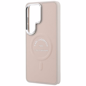 Karl Lagerfeld maciņš Embossed Ring RSG Logo MagSafe Samsung Galaxy S26 Ultra rozā