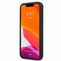 AMG ādas karsti iespiests apvalks iPhone 13 mini - melns