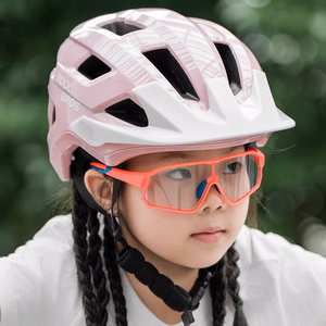 Rockbros LK-67 jauniešu velosipēda ķivere ar noņemamu nagu, 54–58 cm – rozā