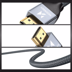 Kabelis (m) HDMI 2.1 8K 60 Hz 48 Gbps / 4K 120 Hz / 2K 144 Hz 2 m sudrabains (m) (WHDMI-20)