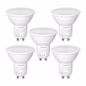 LEPRO 200057-DW-EU-5 GU10 LED spuldze, 4.5W (50W), 345 lm, 5000K, 100°, 5 gab