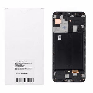 FIXCELL AMOLED LCD displejs ar rāmi SAMSUNG A50, melns (mainīts stikls)