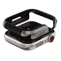 Uniq apvalks Valencia Apple Watch Series 46mm sudraba/titāna sudraba