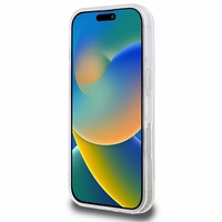 Karl Lagerfeld IML Metāla Karl Head Magnētiskais viedtālruņa apvalks iPhone 16 Pro - balts