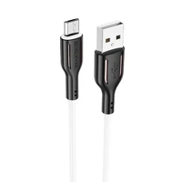Borofone Kabelis BX63 Charming - USB uz MicroUSB - 2,4A 1 metrs melns-balts