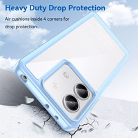 Viedtālruņa apvalks Xiaomi Redmi Note 13 5G ar silikona rāmi - zils