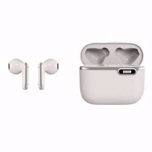 ART bezvadu austiņas Bluetooth TWS ar dokstaciju Type C AP-TW-B4W balta