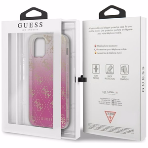 Guess GUHCP12SPCU4GGPI iPhone 12 mini 5.4" розовый/розовый жёсткий чехол 4G Gradient