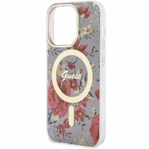 Guess GUHMP14LHCFWSA iPhone 14 Pro 6.1" zaļš/zaļš cietais apvalks Ziedu MagSafe