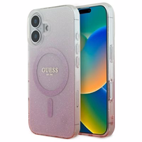 Guess IML Mirdzošs gradients Magnētiskais viedtālruņa apvalks iPhone 16 Plus - rozā