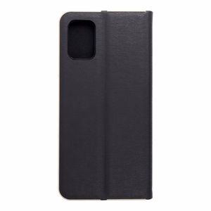 LUNA Book Gold viedtālruņa apvalks SAMSUNG A71 melns