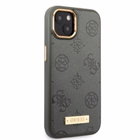 Guess GUHMP13MSAPSTG iPhone 13 6.1" pelēks/pelēks cietais apvalks Peony Logo Plate Magnētiskais