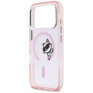Karl Lagerfeld IML Peekaboo MagSafe чехол для iPhone 17 Pro Max розовый