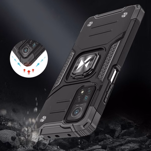 Wozinsky Ring Armor apvalks ar statīvu izturīgs robusts vāks Samsung Galaxy A72 4G rozā