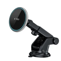 Tech-Protect A2 automašīnas tālruņa turētājs ar MagSafe 15W indukcijas lādētāju panelim - melns