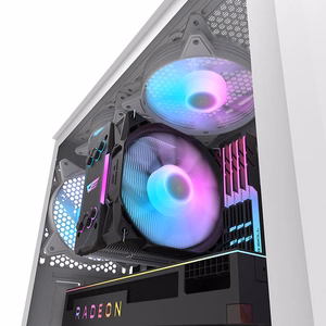 Darkflash DK352 Plus datora korpuss (melns un balts) + 4 ARGB ventilatories