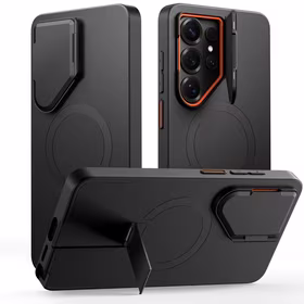 Tech-Protect Kevlar Aura MagSafe Maciņš for Samsung Galaxy S26 Ultra - melns and oranžs