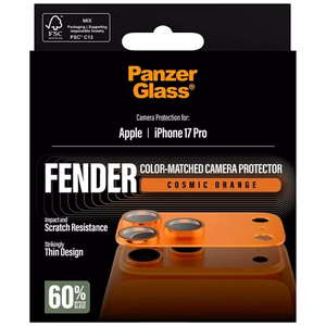 PanzerGlass Fender kameras aizsargrudits stikls iPhone 17 Pro - oranzs