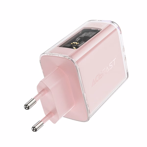 Acefast GaN 65W lādētājs ar 3 pieslēgvietām (1xUSB, 2xUSB C) - pelēks (A45)