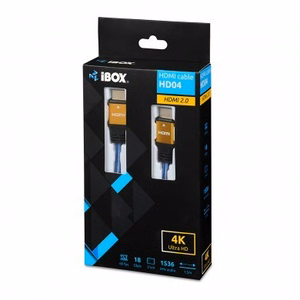HDMI kabelis iBox ITVFHD04 1,5 m HDMI Type A (standarts) melns, zils, zeltains