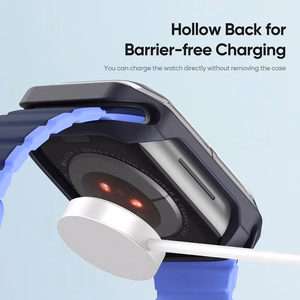 DUX DUCIS apvalks TAMO Apple Watch 10 sērijai 46 mm caurspīdīgs ar tumši zilu