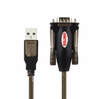 Unitek Y-105 seriālais kabelis melns 1.5 m USB Type-A DB-9