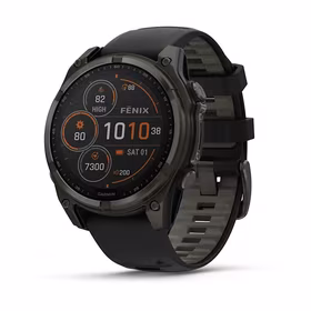 Viedpulkstenis Garmin Fenix 8 Sapphire Solar melns/pelēks