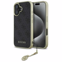 Guess 4G Charms Kolekcijas viedtālruņa apvalks iPhone 16 - melns