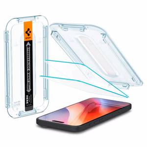 Spigen Glas.tR EZ Fit rūdītais aizsargstikls iPhone 15 / 16 – 2 gab.
