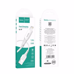 Cable USB A to Lightning Hoco 2,4A 1 m X70 white