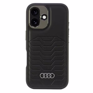 Audi Sintētiskās ādas Magnētiskais iPhone 16 Plus 6.7" melns/melns cietais apvalks AU-TPUPCMIP16M-GT/D3-BK