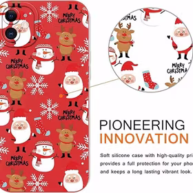 Pnakqil Christmas Maciņš iPhone 15 Pro Santas and Reindeers 2